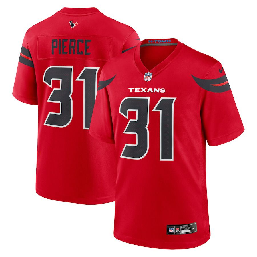 Men Houston Texans #31 Dameon Pierce Nike Red Alternate Game NFL Jersey->houston texans->NFL Jersey